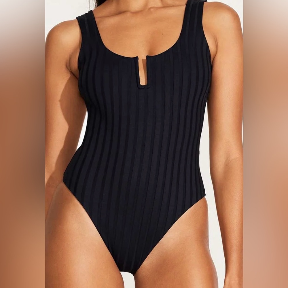 Vitamin A Ursula One Piece - Black SuperRib Womens No Size Tag See Measurements